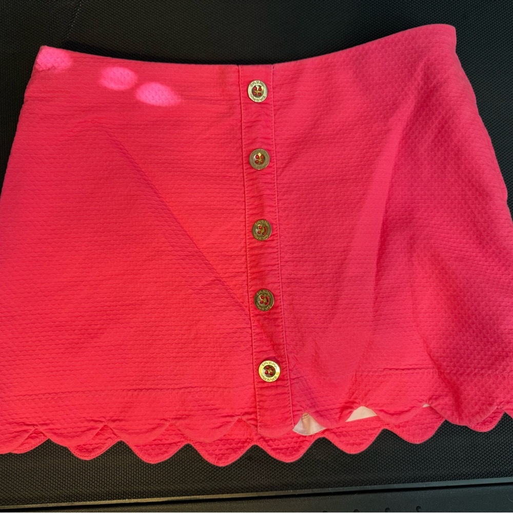 Lilly Pulitzer Pink Scalloped Mini Skirt